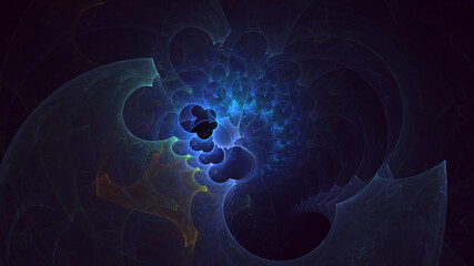 3D rendering abstract colorful fractal light background