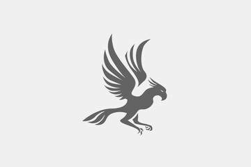 Illustration vector graphic of  flying eagle attack to prey