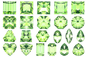 green topaz gemstone and Green crystal Jewelry gems easy to use