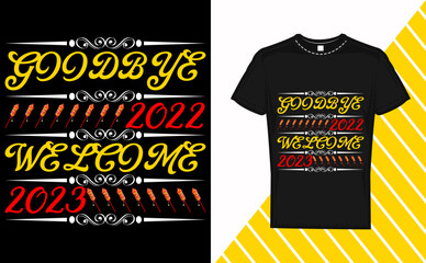 Happy New Year 2023 T shirt design