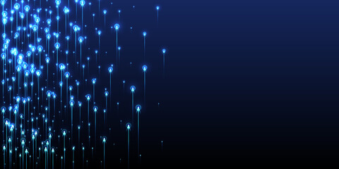 Futuristic vertical line streams data flows