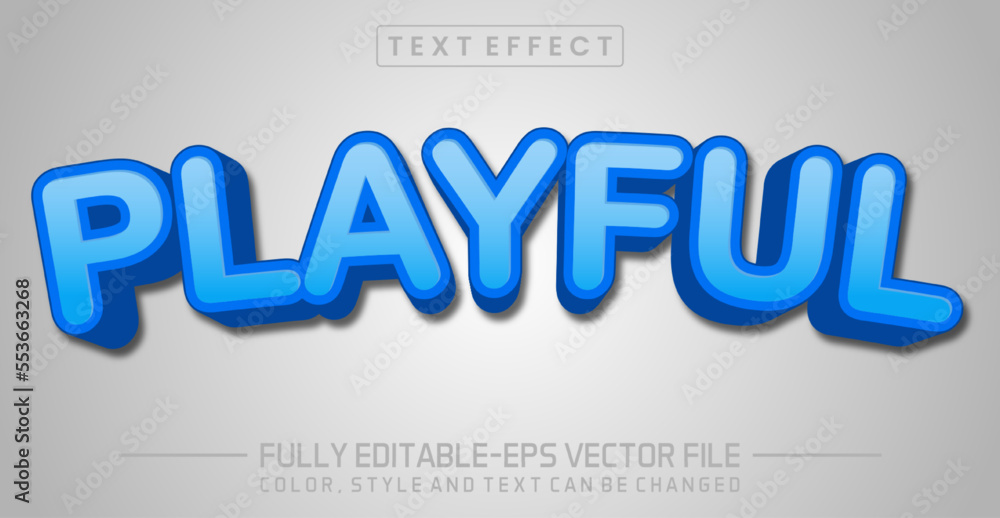 Poster editable playful text effect - playful text style theme.