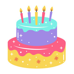 birthday cake with candles