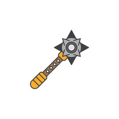 the weapon icon is suitable for your web, apk or project with a medieval war theme