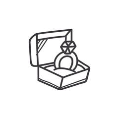 diamond ring in a box