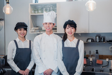 レストランスタッフの集合写真
