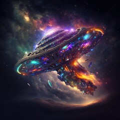 Obraz na płótnie Canvas An alien spaceship