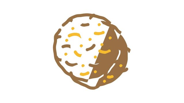 pumpkin cookies color icon animation
