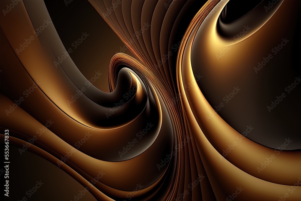 Poster a muddy brown backdrop with abstract swirls and squiggles generative ai