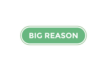 Big reason button web banner template Vector Illustration
