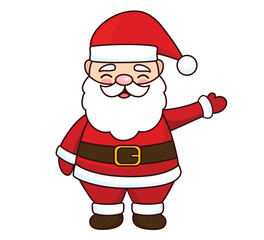 Santa Claus cartoon illustration isolated on white background. Santa Claus character vector.