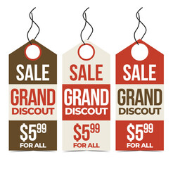 5% off sale labels discount design