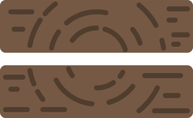 wooden planks illustration in minimal style