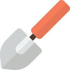 shovel illustration in minimal style