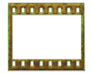 Metal Photo Frame. Placement of images on a white background