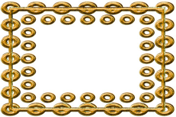 Metal Photo Frame. Placement of images on a white background