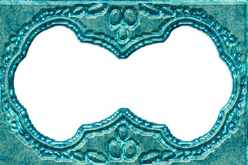 Metal Photo Frame. Placement of images on a white background