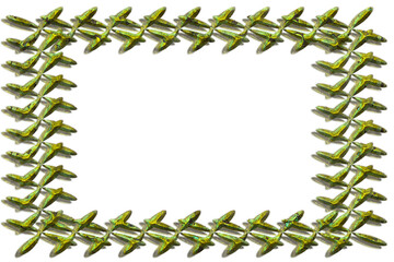 Metal Photo Frame. Placement of images on a white background