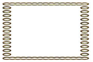 Metal Photo Frame. Placement of images on a white background