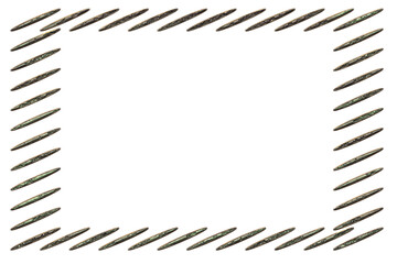 Metal Photo Frame. Placement of images on a white background