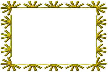 Metal Photo Frame. Placement of images on a white background