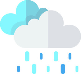 snow and clouds illustration in minimal style