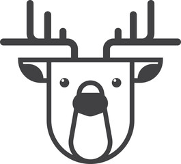 reindeer illustration in minimal style