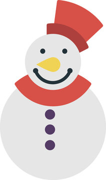 snowman illustration in minimal style