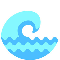 sea waves illustration in minimal style