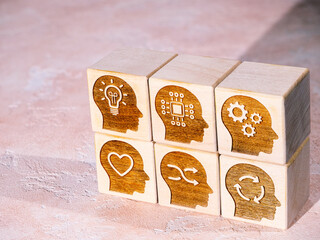 Soft Power skills symbols as a concept of managing and directing employees