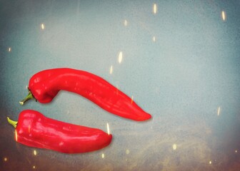 Red hot Chili pepper on the desk