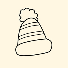 winter hat outline