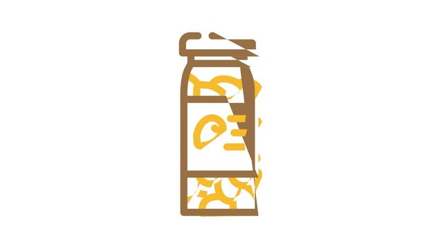 bank olives color icon animation