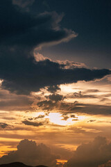 sunset in the sky