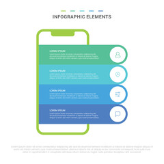 Vector modern shapes options infographic elements for business with icons template design