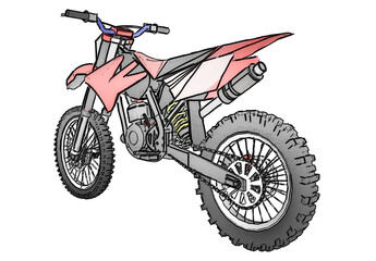 Obraz premium motorcycle on a white background