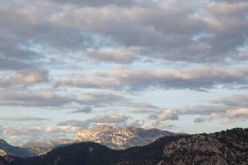 View and Cloudscape from Paloma Pass, Cazola; Segura and Las Villas National Park; Jaen; Spain