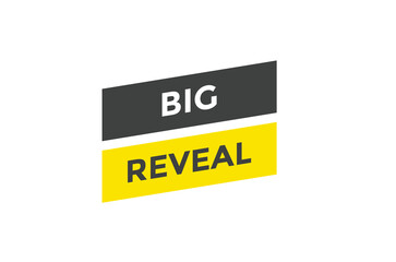 Big reveal button web banner template Vector Illustration
