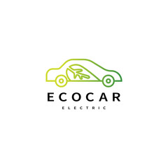 Obraz premium electric car Eco friendly car logo design 2