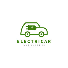 electric car Eco friendly car logo design