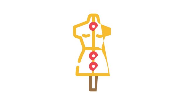 sewing mannequin color icon animation