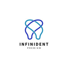 infinity dental for dentist icon logo design