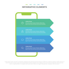Vector modern shapes options infographic elements for business with icons template design