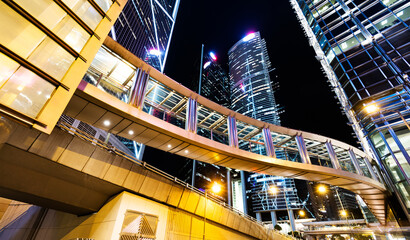 Bank of china in Hong Kong at night