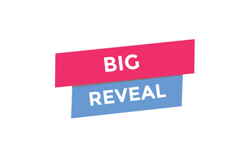 Big reveal button web banner template Vector Illustration
