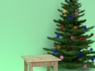 3D rendering: natural podium, Product presentation, show cosmetic product, Podium, stage pedestal or platform.