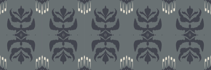Obraz na płótnie Canvas Ikat floral tribal art Seamless Pattern. Ethnic Geometric Batik Ikkat Digital vector textile Design for Prints Fabric saree Mughal brush symbol Swaths texture Kurti Kurtis Kurtas