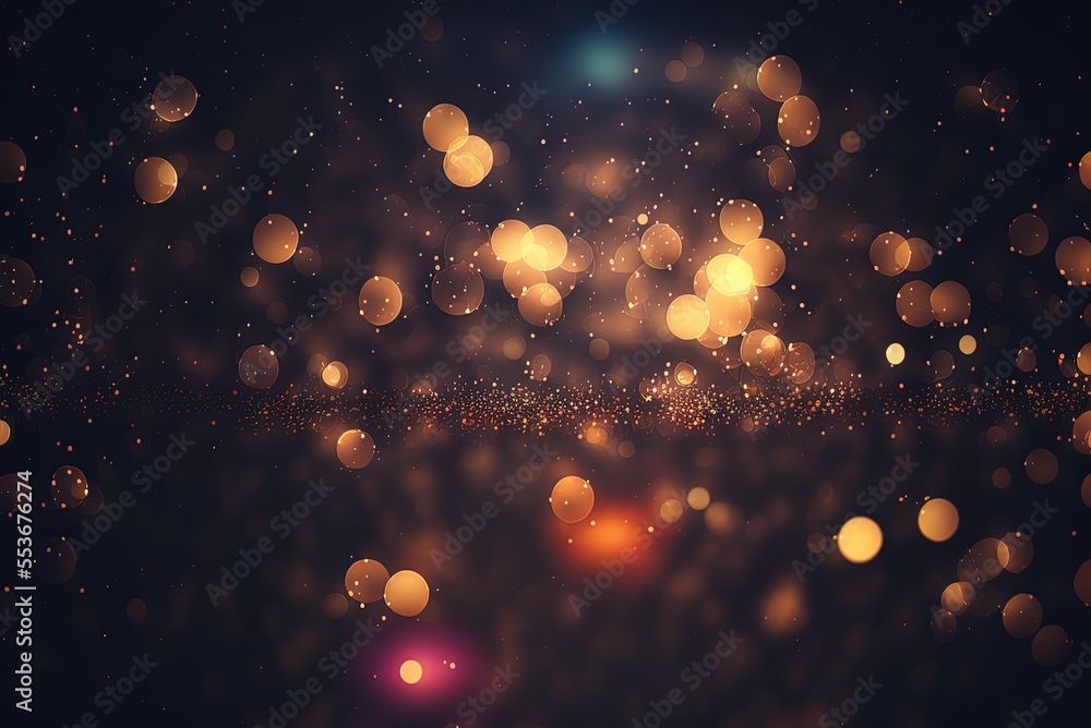 Poster defocused bokeh lights abstract art generative ai