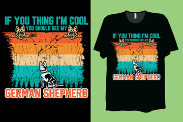 Fototapeta premium German Shepherd T-Shirt Design