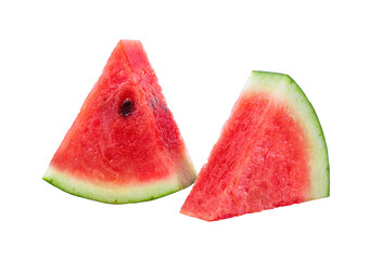 Sliced of watermelon isolated on transparent png